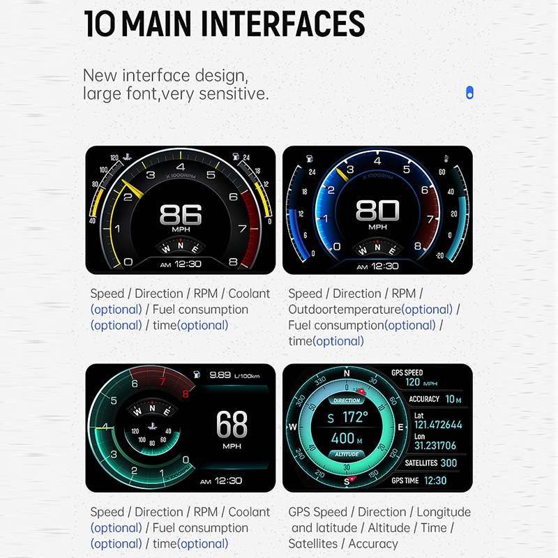 A700 Car 3.5 inch OBDII + MEMS + GPS Head-Up Display System