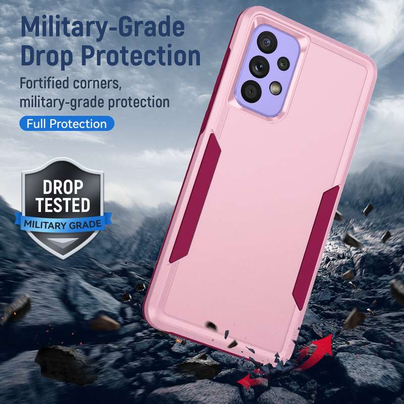 For Samsung Galaxy A73 Pioneer Armor Heavy Duty PC + TPU Phone Case(White)