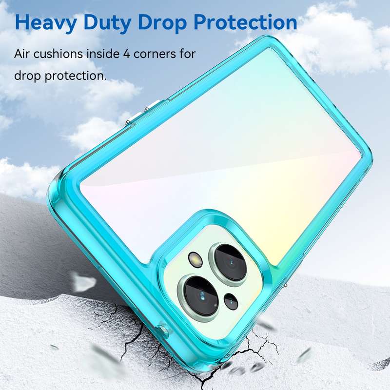 For OPPO Reno 7Z 5G Colorful Series Acrylic + TPU Phone Case(Black)