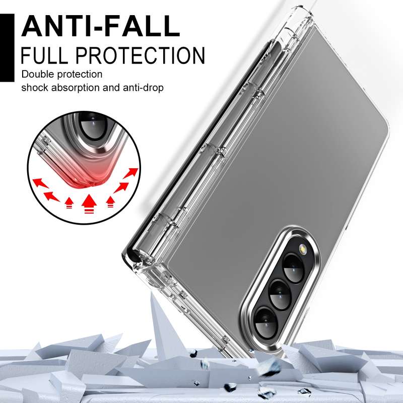 For Samsung Galaxy Z Fold4 Skin Feel Two-color Contact Lens Hinge Flip Phone Case with Pen Slot(Aoya