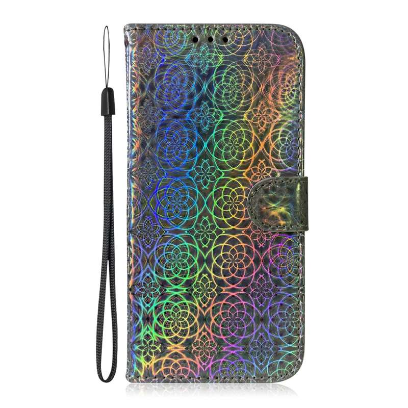 For Galaxy A70s Solid Hyun Color Magnetic Attraction Horizontal Flip Leather Case with Lanyard, Supp