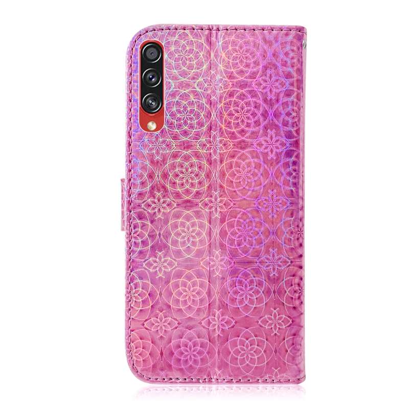 For Galaxy A70s Solid Hyun Color Magnetic Attraction Horizontal Flip Leather Case with Lanyard, Supp