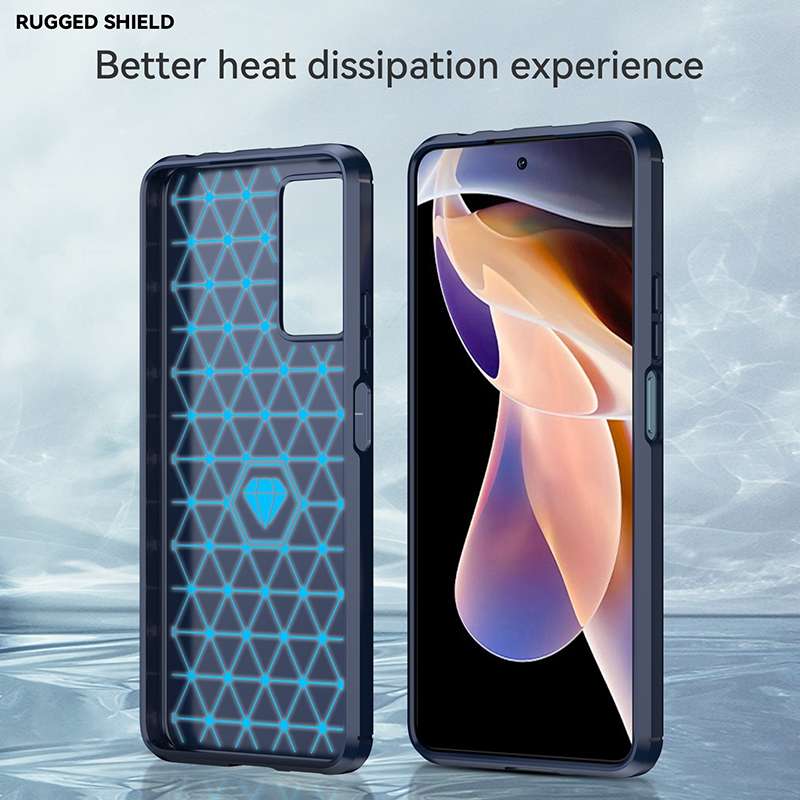 For Xiaomi Redmi Note 11 Pro / Note 11 Pro+ Brushed Texture Carbon Fiber TPU Case(Black)