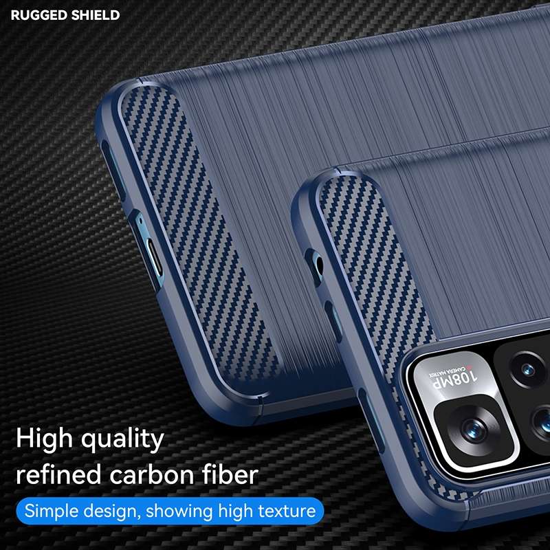 For Xiaomi Redmi Note 11 Pro / Note 11 Pro+ Brushed Texture Carbon Fiber TPU Case(Black)
