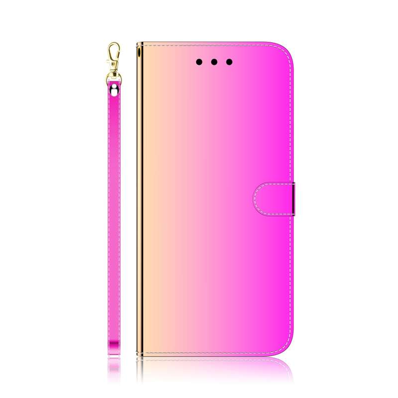 For Galaxy S20 Ultra Mirror-like Magnetic Attraction Horizontal Flip Leather Case with Lanyard, Supp