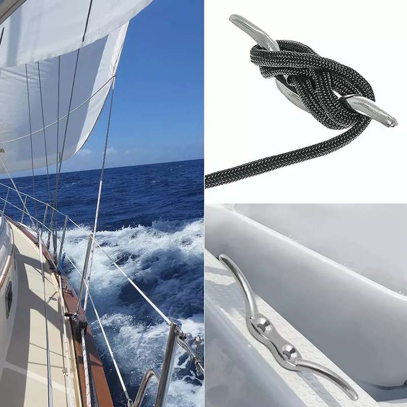 316 Stainless Steel Marine Flagpole Hook with Screw, Style:4 inch