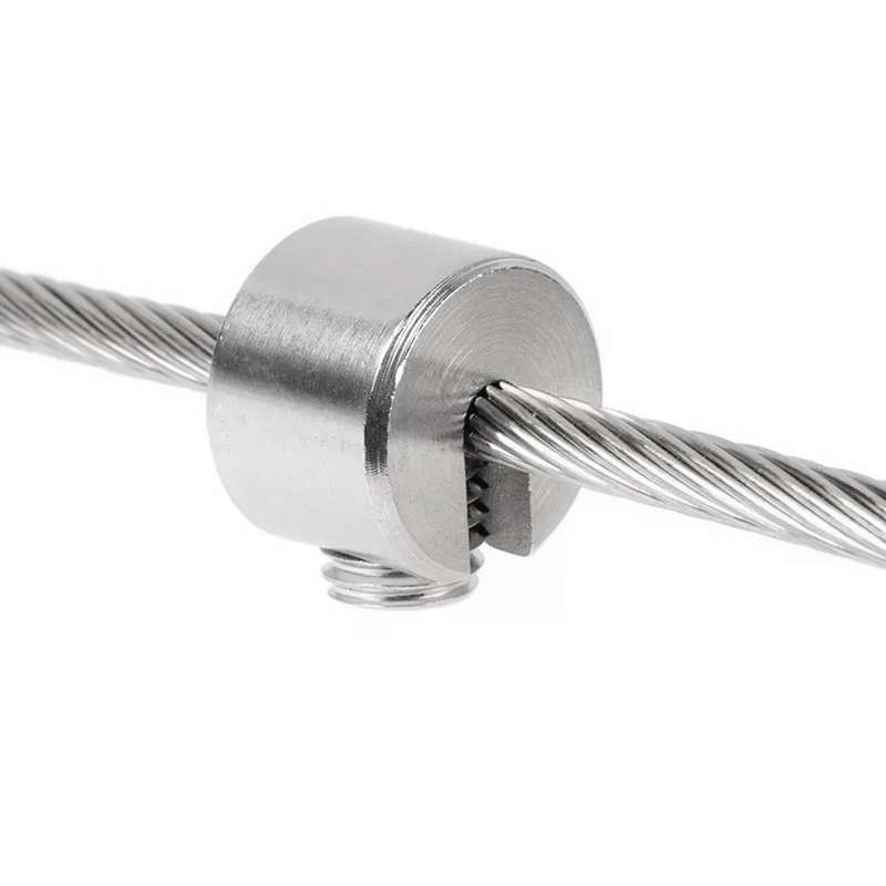2 PCS M10x5 316 Stainless Steel Garden Wire Rope Fixed Clip