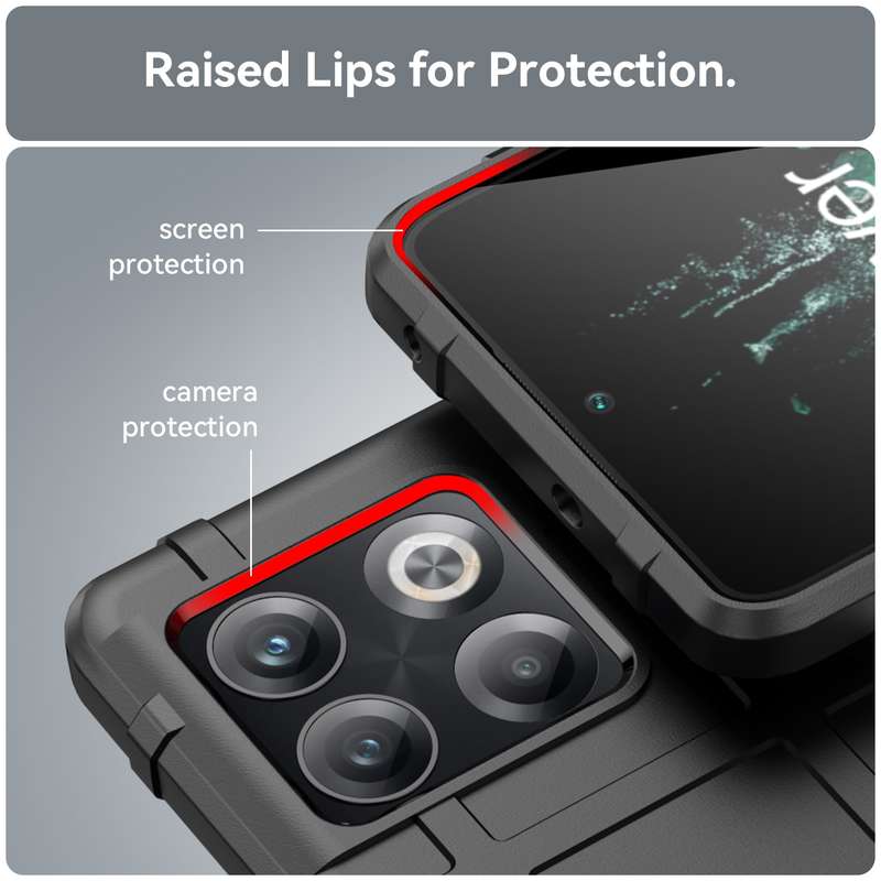 For OnePlus 10T Full Coverage Shockproof TPU Phone Case(Black)