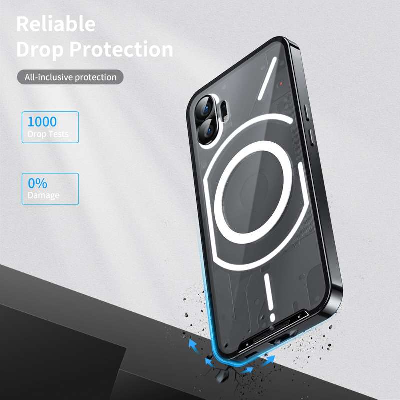 For Nothing Phone 1 Full Coverage Magnetic Phone Case(Silver)