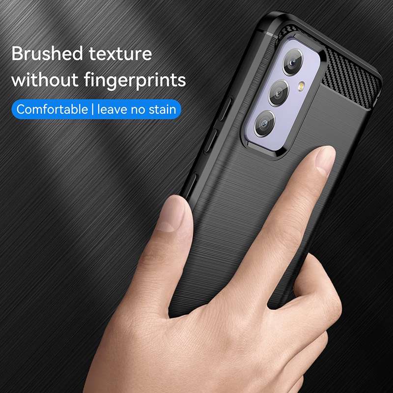 For Samsung Galaxy A82 Brushed Texture Carbon Fiber TPU Phone Case(Black)