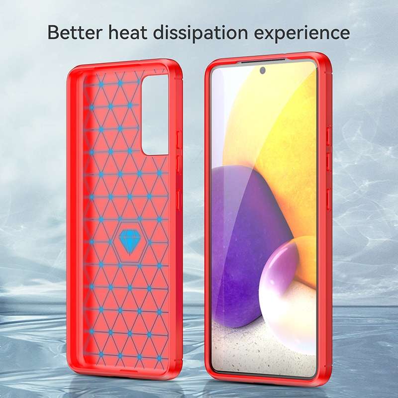 For Samsung Galaxy A82 Brushed Texture Carbon Fiber TPU Phone Case(Black)