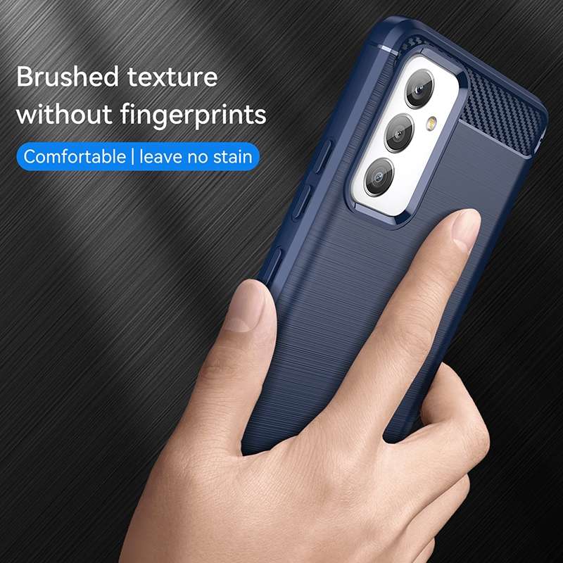 For Samsung Galaxy A82 Brushed Texture Carbon Fiber TPU Phone Case(Black)