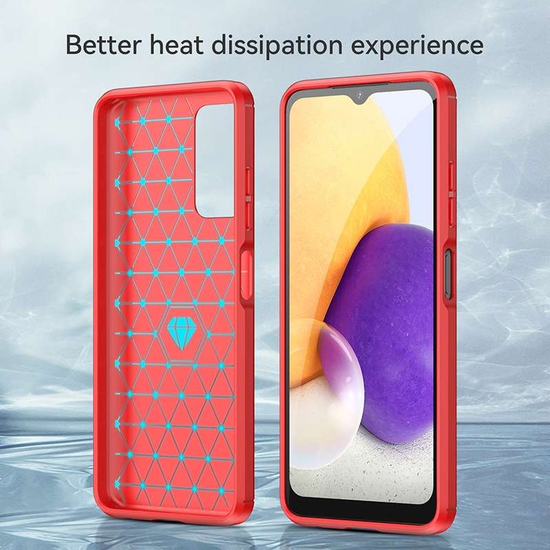 For Samsung Galaxy A03s US Version Brushed Texture Carbon Fiber TPU Phone Case(Black)