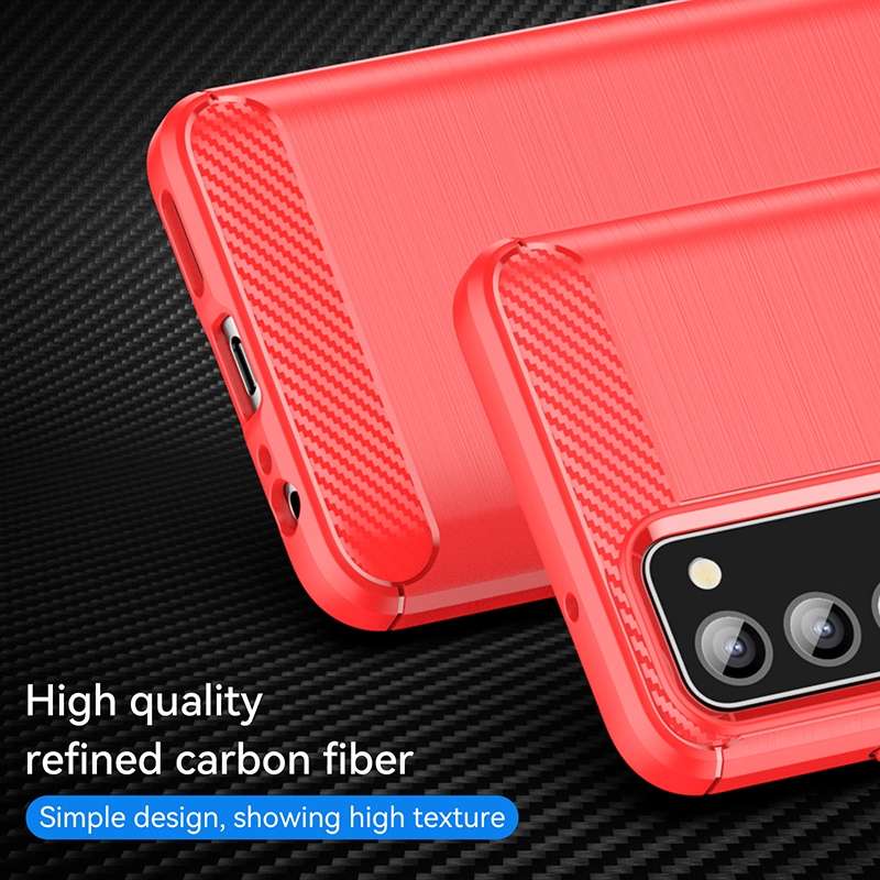 For Samsung Galaxy A03s US Version Brushed Texture Carbon Fiber TPU Phone Case(Black)