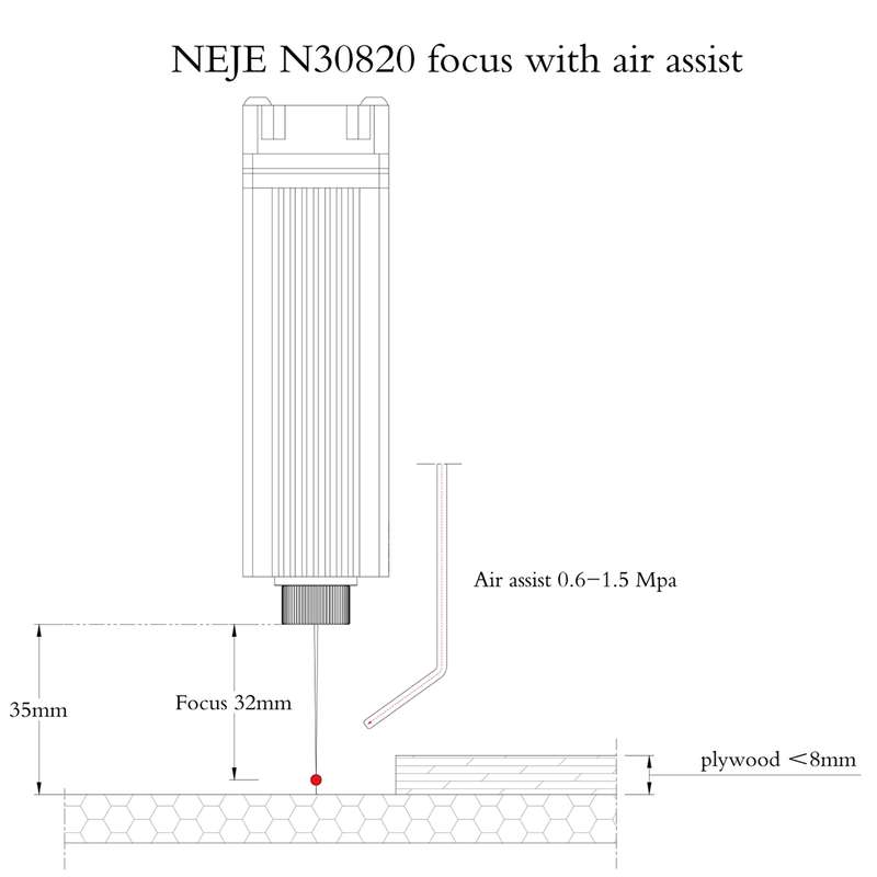 NEJE N30820 5.5W 450nm Laser Engraver Module Kits