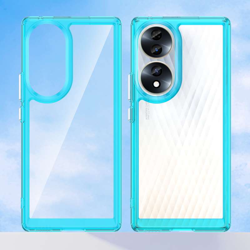 For Honor 70 5G Colorful Series Acrylic + TPU Phone Case(Black)