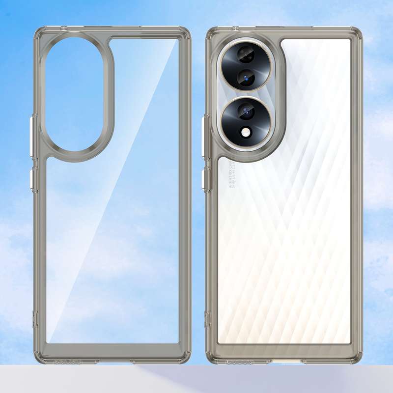 For Honor 70 5G Colorful Series Acrylic + TPU Phone Case(Black)