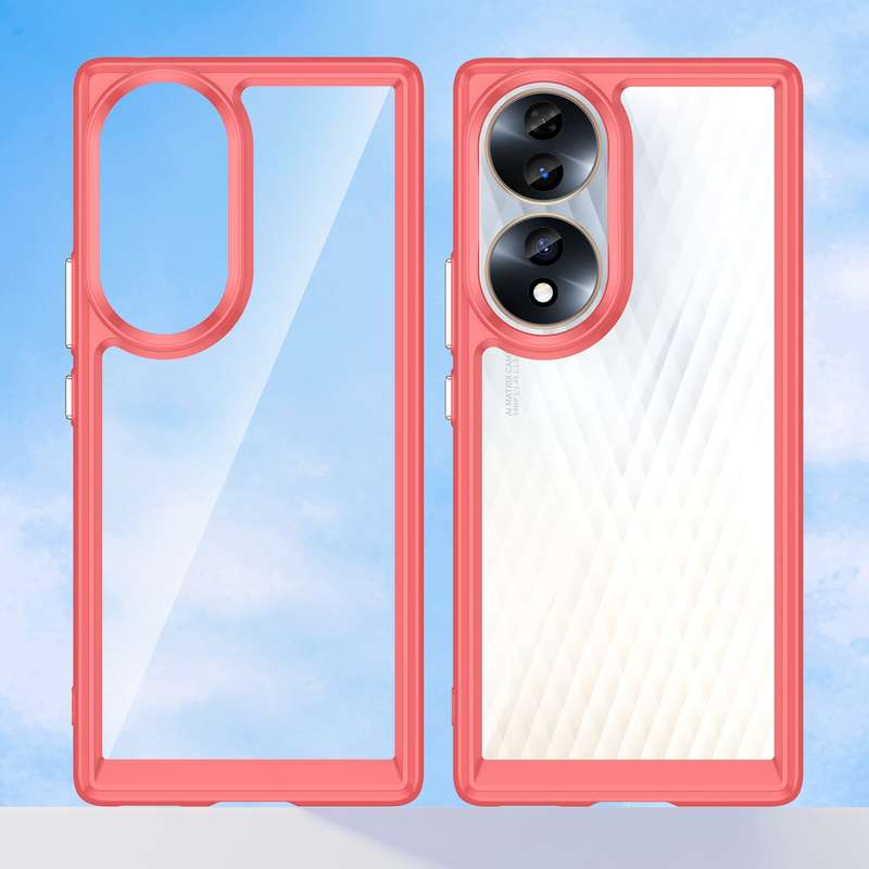 For Honor 70 5G Colorful Series Acrylic + TPU Phone Case(Black)