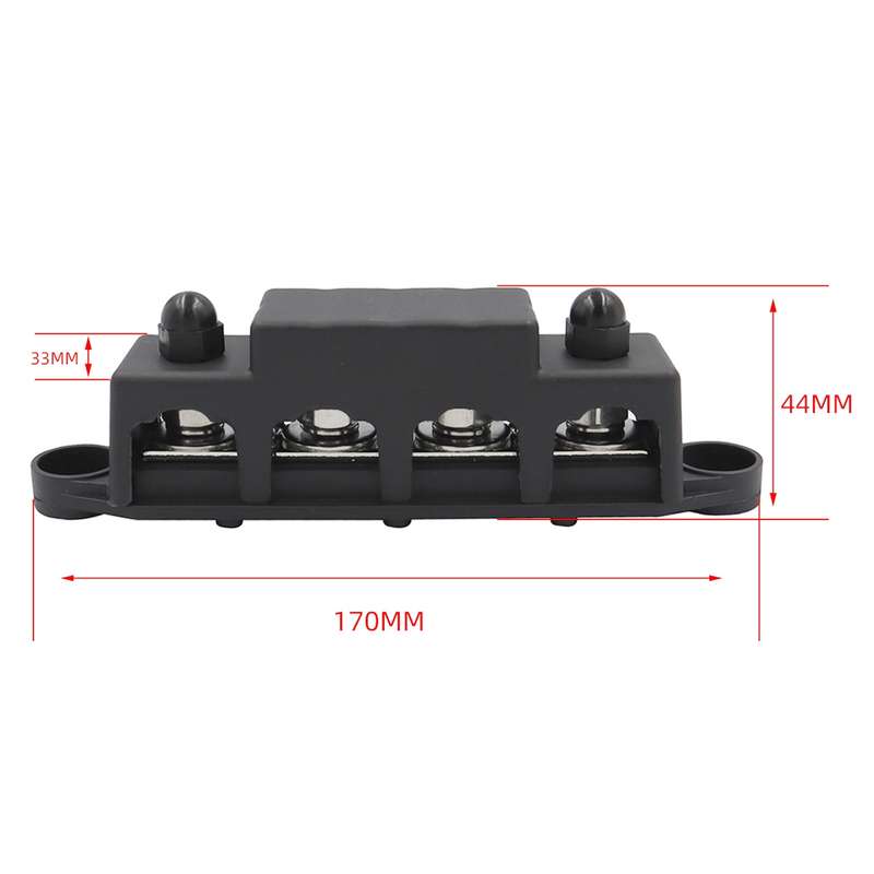 Red M10 Stud RV Ship High Current Power Distribution Terminal Block with Accessories