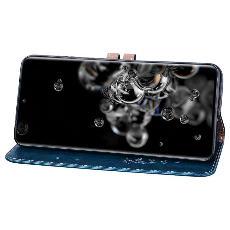 For Galaxy S20 Ultra Business Style Oil Wax Texture Horizontal Flip Leather Case, with Holder & Card