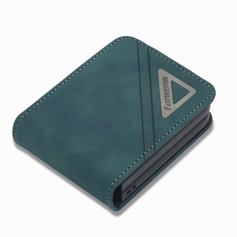 For Samsung Galaxy Z Flip4 Forwenw Dual-side Buckle Leather Phone Case(Black)