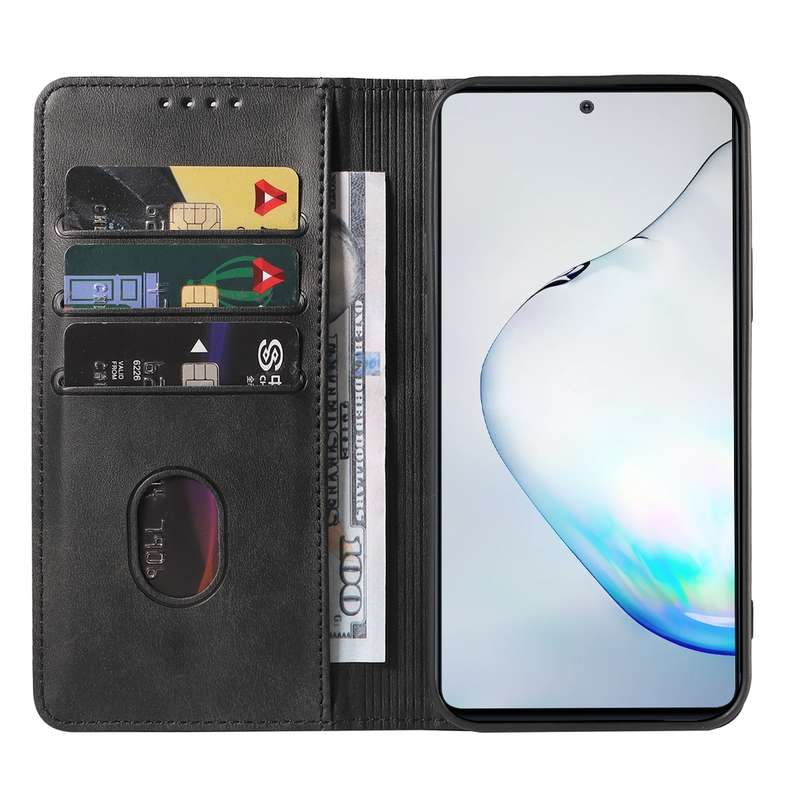 For Samsung Galaxy Note10 Lite / A81 Magnetic Closure Leather Phone Case(Black)