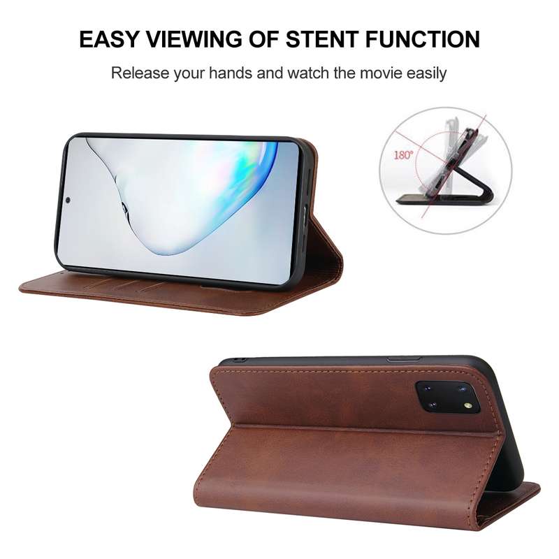 For Samsung Galaxy Note10 Lite / A81 Magnetic Closure Leather Phone Case(Black)