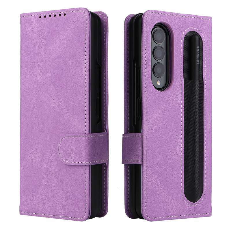 For Samsung Galaxy Z Fold4 5G Detachable Leather Folding Phone Case(Black)