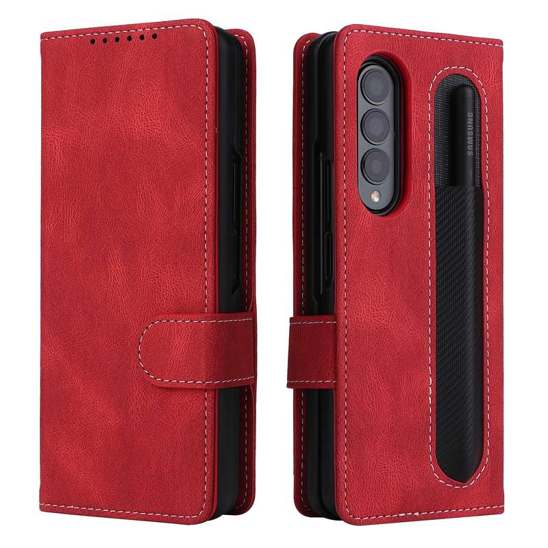 For Samsung Galaxy Z Fold4 5G Detachable Leather Folding Phone Case(Black)