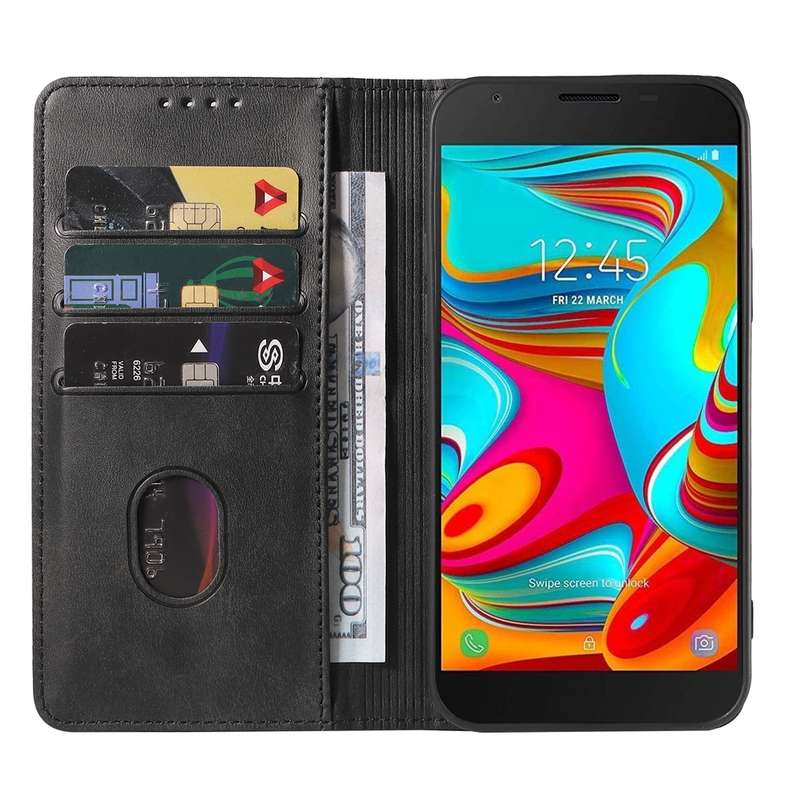 For Samsung Galaxy A2 Core / A260 Magnetic Closure Leather Phone Case(Black)