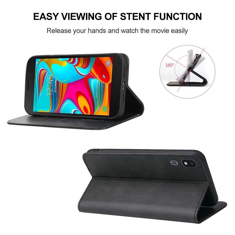 For Samsung Galaxy A2 Core / A260 Magnetic Closure Leather Phone Case(Black)
