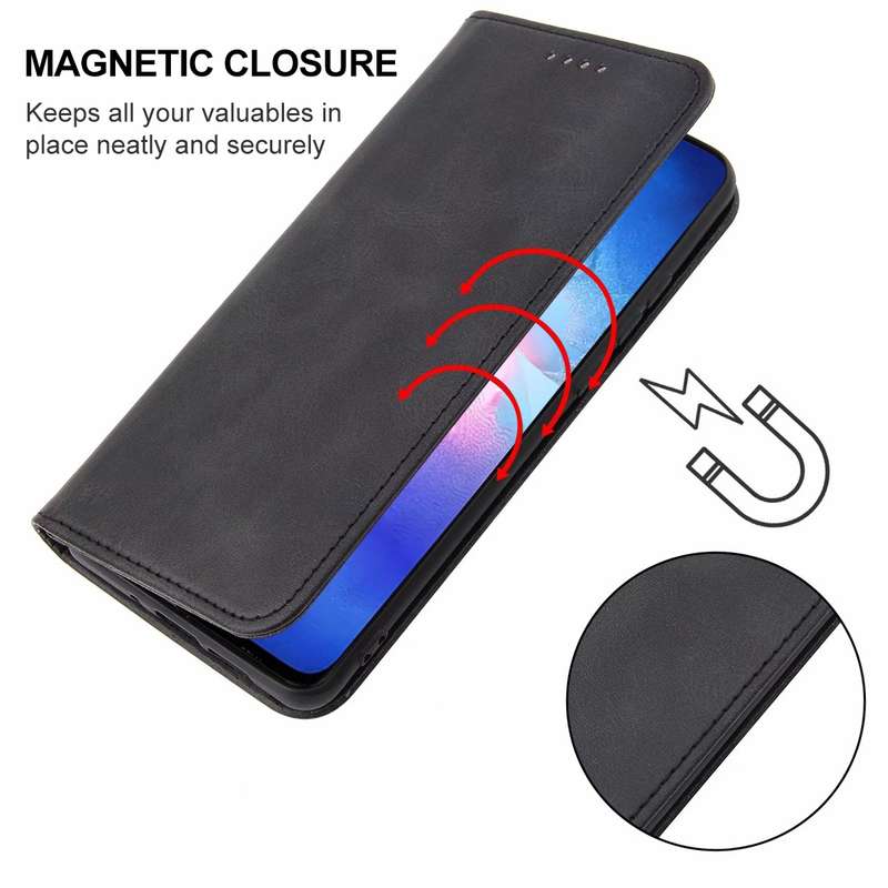 For OPPO Reno5 5G Magnetic Closure Leather Phone Case(Blue)