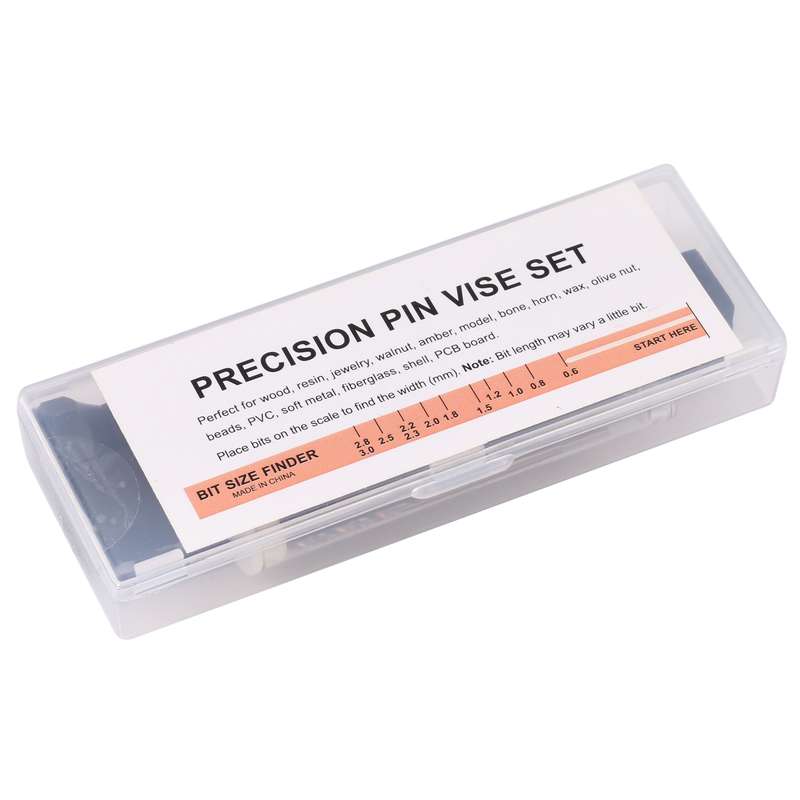 Precision Pin Vise Mini Twist Drill Bits Hand Drill Set, Model:8009
