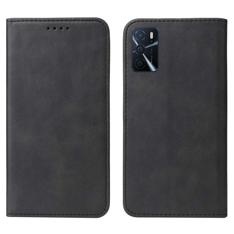 For OPPO A16s Magnetic Closure Leather Phone Case(Brown)