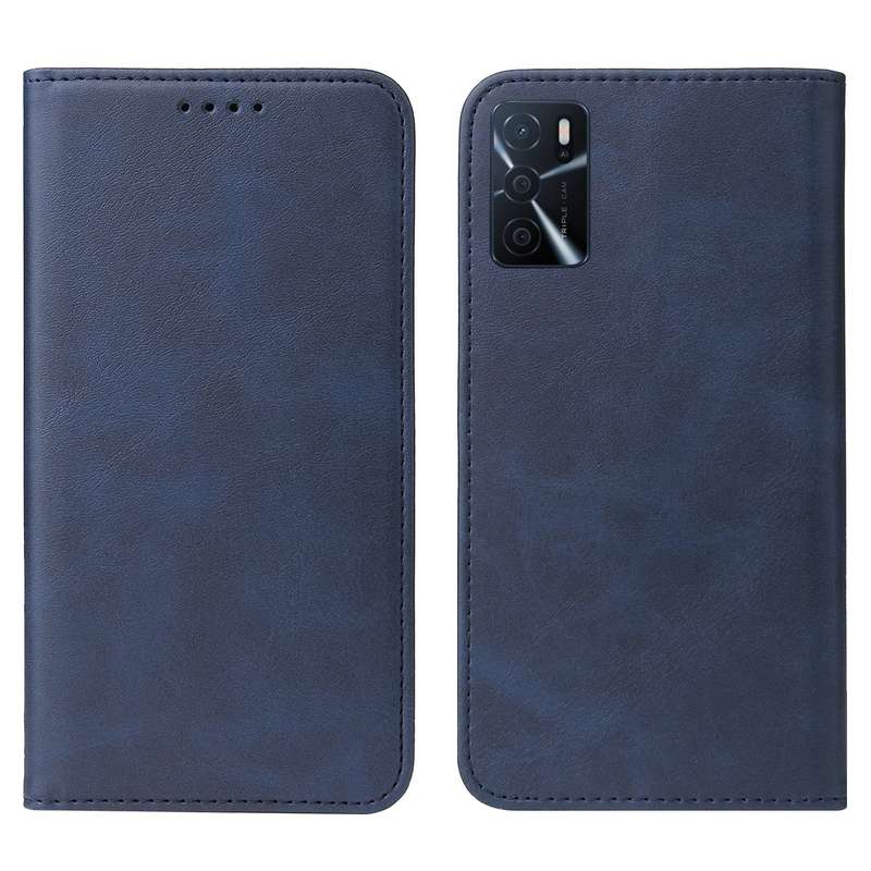 For OPPO A16s Magnetic Closure Leather Phone Case(Brown)