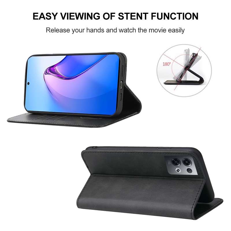 For OPPO A57 4G Magnetic Closure Leather Phone Case(Brown)