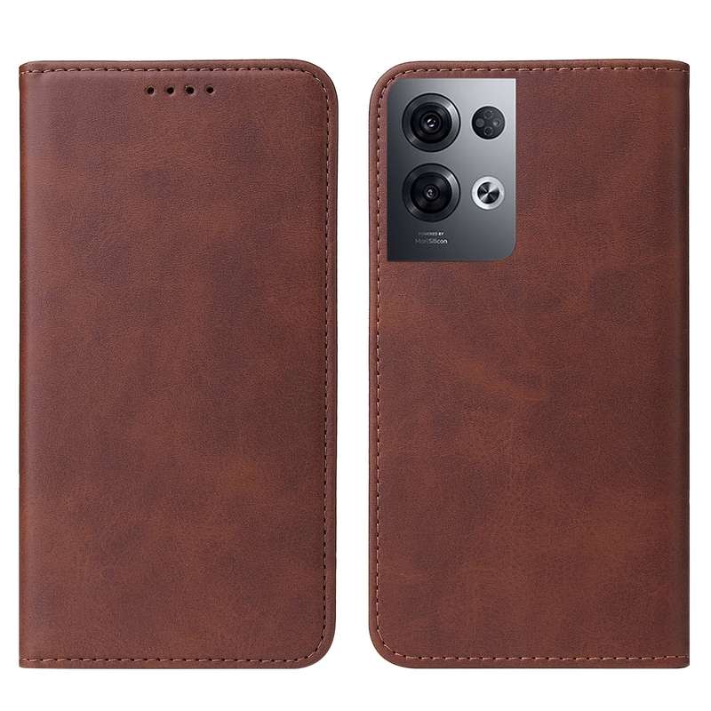 For OPPO Reno8 Pro Magnetic Closure Leather Phone Case(Black)