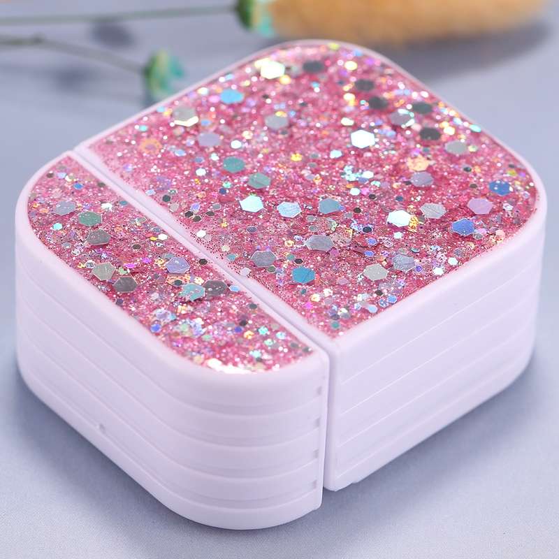 For AirPods 1 / 2 Glitter Sequins Wireless Earphone Protective Case(White)