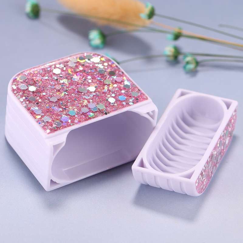 For AirPods 1 / 2 Glitter Sequins Wireless Earphone Protective Case(White)