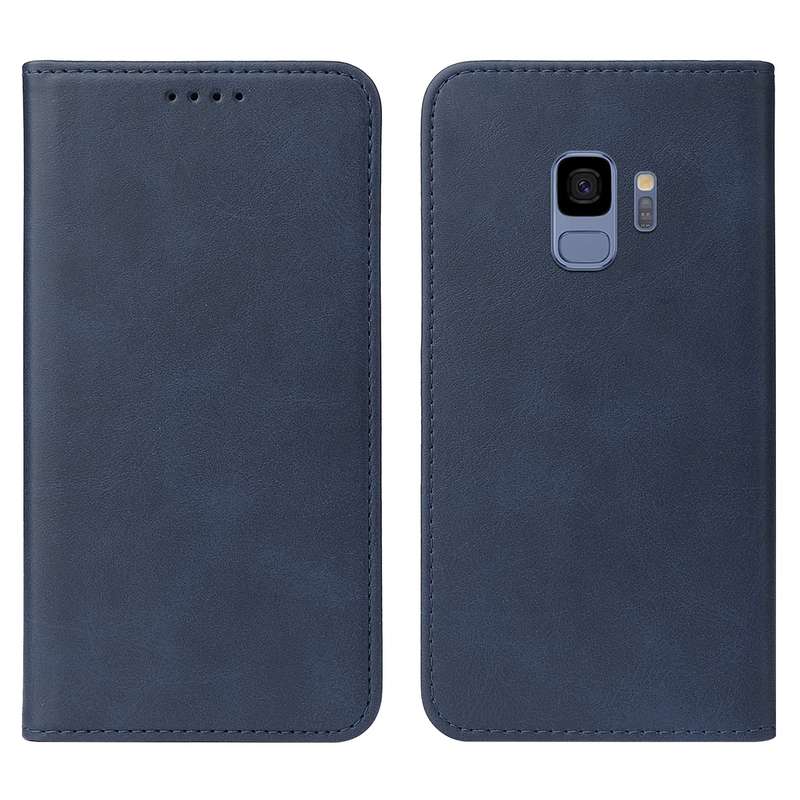 For Samsung Galaxy S9 Magnetic Closure Leather Phone Case(Blue)