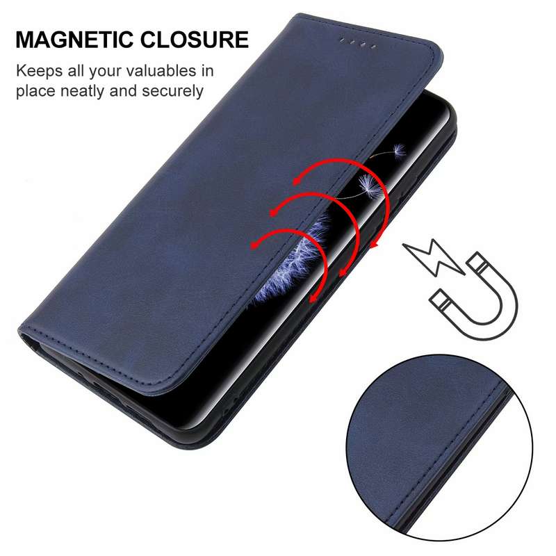 For Samsung Galaxy S9 Magnetic Closure Leather Phone Case(Blue)