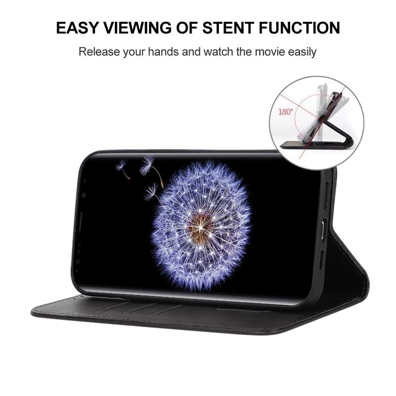 For Samsung Galaxy S9 Magnetic Closure Leather Phone Case(Black)