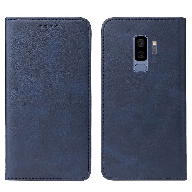 For Samsung Galaxy S9 Plus Magnetic Closure Leather Phone Case(Black)