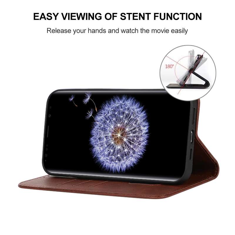 For Samsung Galaxy S9 Plus Magnetic Closure Leather Phone Case(Black)