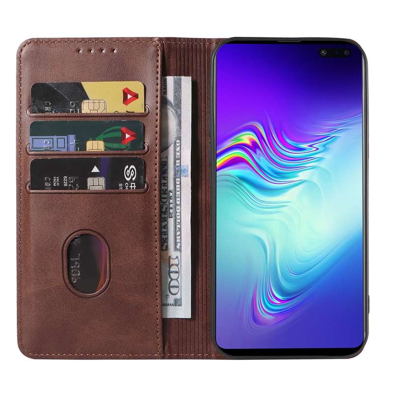 For Samsung Galaxy S10 5G Magnetic Closure Leather Phone Case(Black)