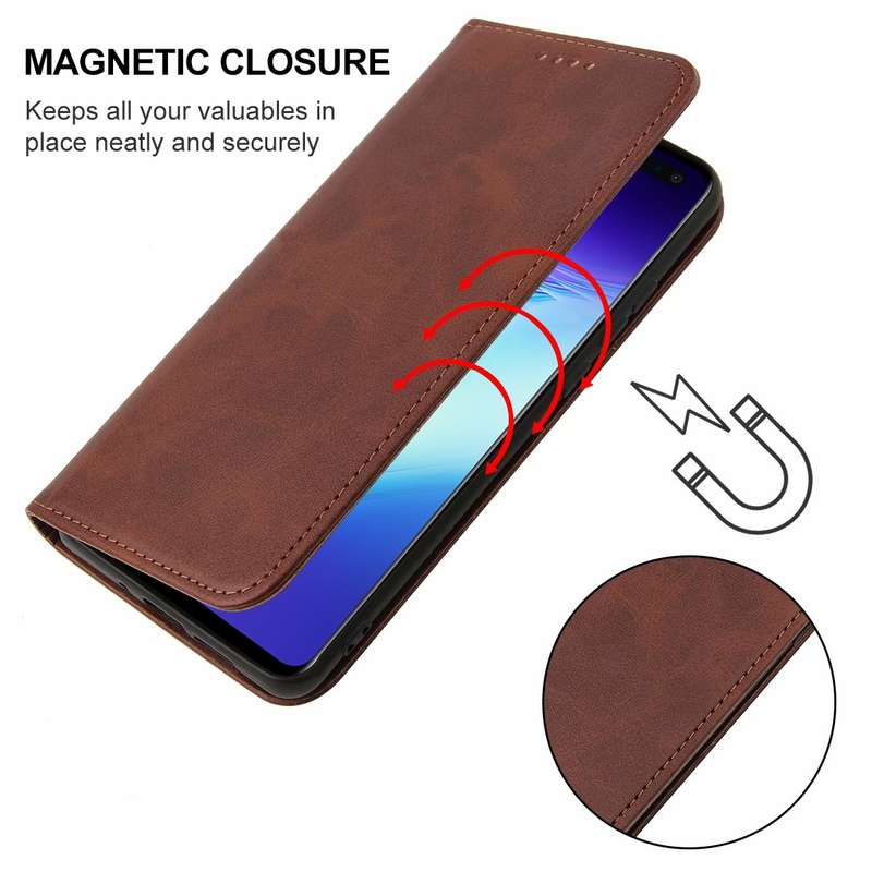 For Samsung Galaxy S10 5G Magnetic Closure Leather Phone Case(Black)