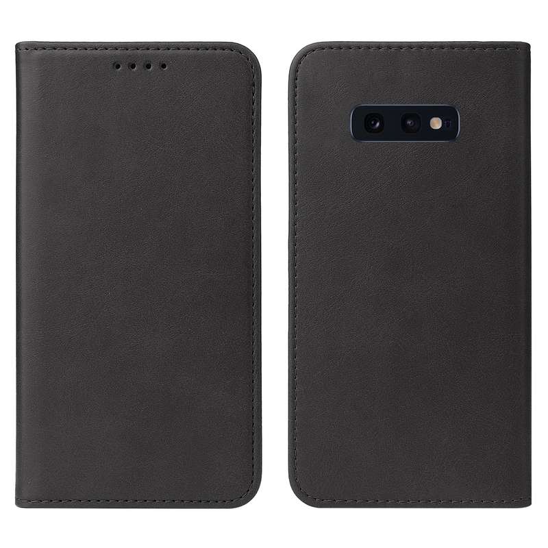 For Samsung Galaxy S10e Magnetic Closure Leather Phone Case(Black)