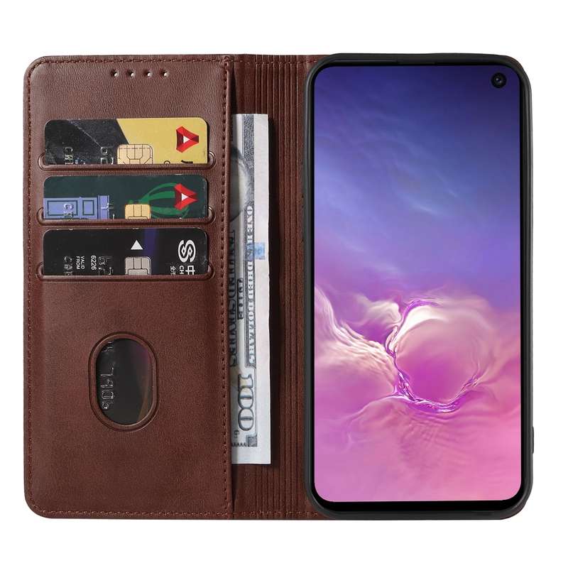 For Samsung Galaxy S10e Magnetic Closure Leather Phone Case(Black)