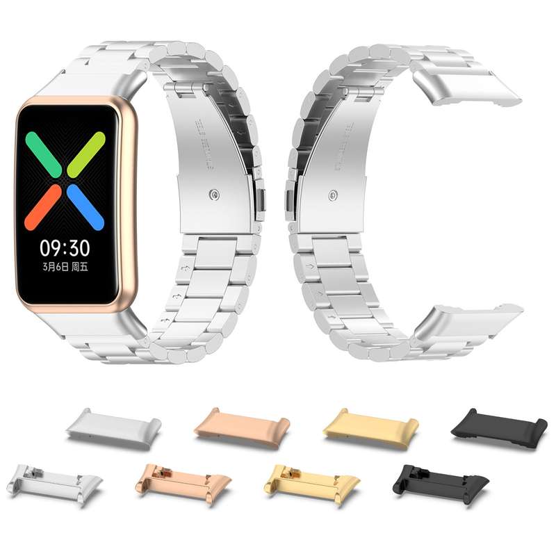 For OPPO Watch Free 1 Pair Metal Watch Band Connector(Silver)