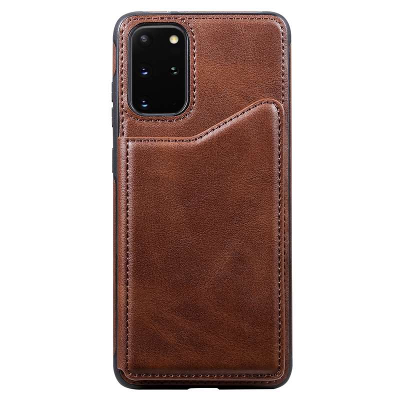 For Galaxy S20 Plus Calf Texture Horizontal Flip Leather Case with Holder & Card Slots & Frame(Coffe